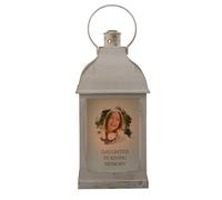 Personalised Memorial Photo Upload Lantern, Memorial Candle, Daughter Remembrance with Rose