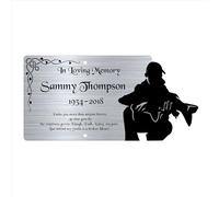 Personalised Memorial Plaque, 6x4 Engraved Bench Plaques, Engraved Tree Sign, Silver, Weatherproof, Grave, in memory of a loved one (Silver Fishing)