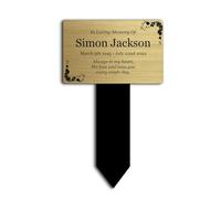 Personalised Memorial Plaque, Bereavement Gifts, Memorial Plaques with Custom Text, Waterproof and Durable, Grave Ornaments with Gardens Ground Stake, 6mm double layered acrylic built to last.
