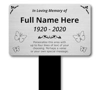 Personalised Memorial Plaque - In Loving Memory Plaque - Butterflies