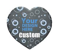 personalised Memorial Stones for Loved Ones Lost, Custom Garden Grave Memorial Plaques Marker Headstone Tombstone with Image Name Text Outside Outdoor Remembrance Gifts Decorations (Heart-Style 03)