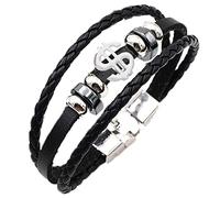 Personalised Mens Bracelet, Jewelry Hamsa Eye Fatima Braided Leather Men Teen Girls