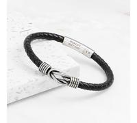 Personalised Men's Infinity Knot Leather Bracelet