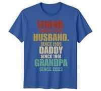 Personalised Mens Legend Husband Dad Grandpa Funny Fathers Day T-Shirt Tee Best Daddy Ever Papa Life Gift #FD - 4XL Royal Blue