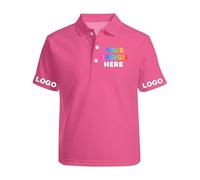 Personalised Mens Polo Shirts with Your Own Text Logo Name Photo Custom Workwear for Women Polo Shirt Customise Golf Shirts Work top Magenta