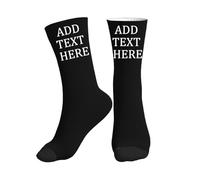 Personalised Mens Socks Custom Funny Socks Womens With Text, Custom color Socks, Put Dog, Cat, Other Pets Name in Sock Gifts Christmas Halloween Anniversary Birthday for Him Her Adult Couple Family