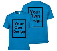 Personalised Mens Tshirt Custom t Shirt add Your Photo/Logo/Text to Design Your own t Shirts Cotton Material Multi-Color Optional NT002