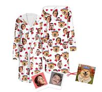 Personalised Mens Womens Robe Dressing Gown Customized with Face Photo,for Adult - Soft, Warm & Cozy Gift for Every Occasion & Relaxing Spa Days
