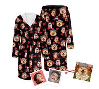 Personalised Mens Womens Robe Dressing Gown Customized with Face Photo,for Adult - Soft, Warm & Cozy Gift for Every Occasion & Relaxing Spa Days