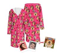 Personalised Mens Womens Robe Dressing Gown Customized with Face Photo,for Adult - Soft, Warm & Cozy Gift for Every Occasion & Relaxing Spa Days