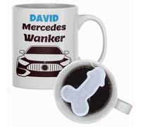 Personalised Mercedes Benze Driver Gift Mug - Sarcastic MERC Owner Joke for Husband Boyfriend Mate Or Partner, Funny Car Birthday Present Secret Santa Cup 10oz - Mercedes Mug with Free Novelty Teabag