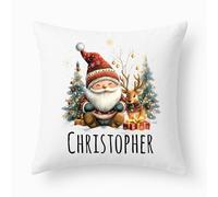 Personalised Merry Christmas Pillow case cover, 45x45 cm Custo m Cushion Cover With Name, Christmas Party Decoration 2025 Xmas Tree Santa Claus Pillowcase, Gift For Xmas (Design 4)