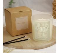 Personalised Message 30th Anniversary Candle - Vanilla