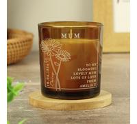 Personalised Message April Birth Flower Candle - Vanilla