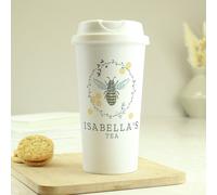 Personalised Message Bee Insulated Travel Cup - 380ml