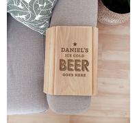 Personalised Message Beer Goes Here Wooden Sofa Tray