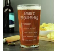 Personalised Message Beer O Meter Pint Glass