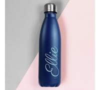 Personalised Message Blue Insulated Water Bottle - 500ml