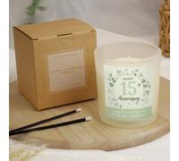 Personalised Message Botanical Anniversary Candle - Vanilla