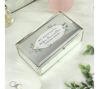 Personalised Message Botanical Jewellery Box