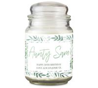 Personalised Message Botanical Large Jar Candle - Vanilla