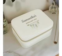 Personalised Message Botanical Travel Jewellery Box