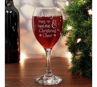 Personalised Message Christmas Cheer Wine Glass