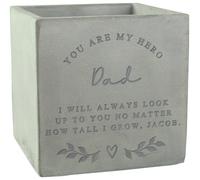 Personalised Message Concrete Plant Pot