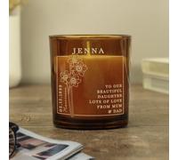 Personalised Message December Birth Candle - Vanilla