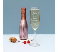 Personalised Message Flute Bottega Prosecco - Rose Gold