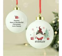 Personalised Message Gonk Christmas Bauble