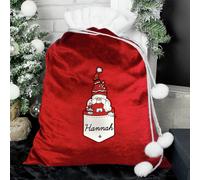 Personalised Message Gonk Female Christmas Sack
