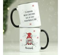 Personalised Message Gonk Girl Christmas Mug