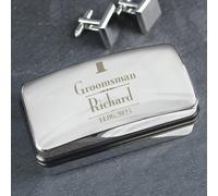 Personalised Message Groomsman Cufflink Box