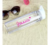 Personalised Message Heart Name Sipper Water Bottle - 750ml