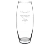 Personalised Message Hearts And Swirls Bullet Vase