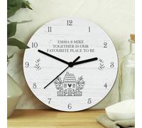 Personalised Message Home Wooden Clock