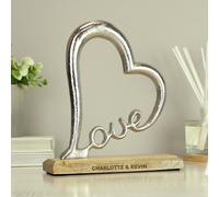 Personalised Message Love Heart Ornament