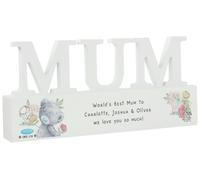 Personalised Message Me To You Wooden MUM Ornament - White