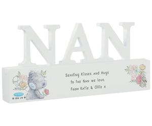 Personalised Message Me To You Wooden NAN Ornament