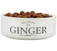 Personalised Message Medium Dog Bowl - White