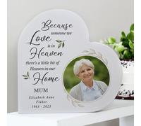 Personalised Message Memorial Photo Upload Heart Ornament