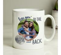 Personalised Message Moon And Back Photo Upload Mug