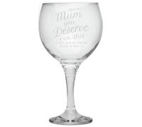 Personalised Message Mum Gin Glass