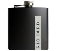 Personalised Message Name Only Black Hip Flask - 170ml