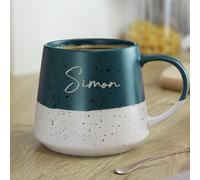 Personalised Message Name Only Ceramic Mug - Blue