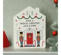Personalised Message Nutcracker House Ornament