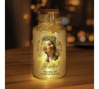 Personalised Message Photo Upload LED Glass Jar