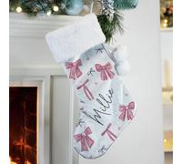 Personalised Message Pink Box Christmas Stocking