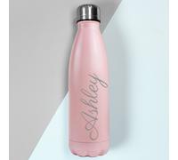 Personalised Message Pink Insulated Water Bottle - 500ml